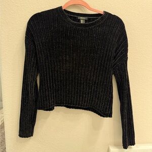 Forever 21 Black Textured Knit Top
